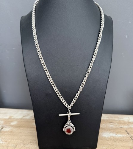 925 necklace bar - t-bar, gemstone