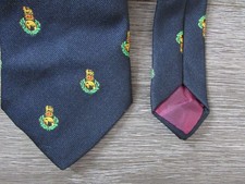 Crown & Lion with Unidentified Motif Military Regimental Tie by DL Sells