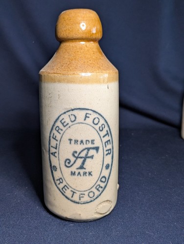 Stoneware ginger beer bottle - stoneware,