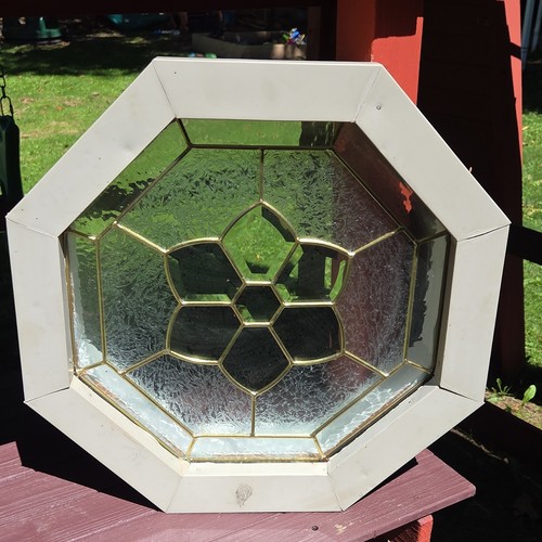 Octagonal leaded stained glass - leaded,