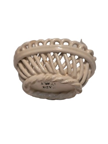 Vintage italian pottery basket - italian,