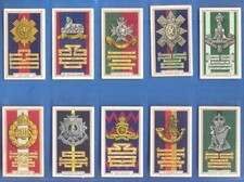 ARMY BADGES.COMPLETE SET OF 48 GALLAHER CIGARETTE CARDS ISSUED 1939