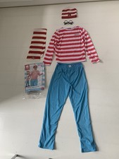 Where’s Wally Costume Fancy Dress Teenager Age 12+ Small Adults Glazes Book Day
