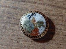 Antique Satsuma Button - Two