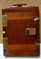Antique Camera Glass Plate Holder, Mahogany, Dark Slide