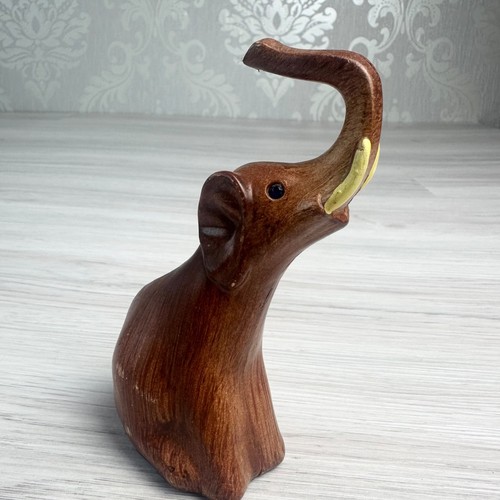 Vintage wooden elephant - vintage,
