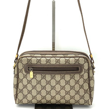 Vintage GUCCI GG Shoulder bag Crossbody PVC Leather Authentic