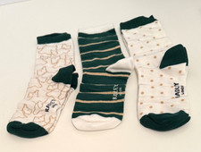 Radley Green & Gold Socks x 3