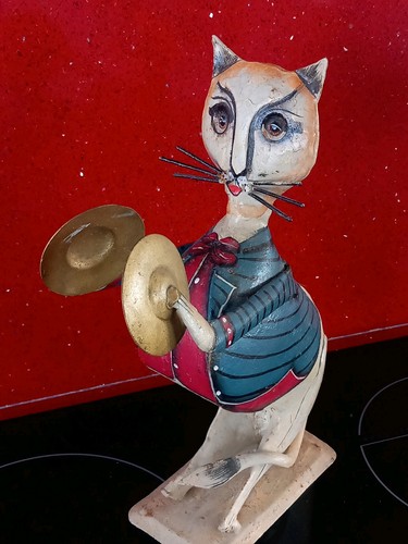Cat repurposed recycled - 12",