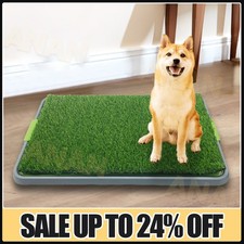 Pet Dog Toilet Mat Indoor Restroom Training Grass Potty Pad Loo Tray Large Puppy