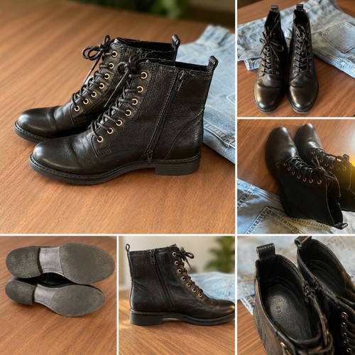 Women black leather ankle - women,