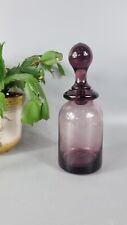 Small Amethyst Purple Bottle With Stopper Genie 6in Tall Interior Apothecary 