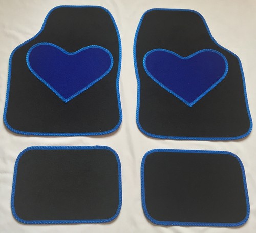 Black car mats - mats, heart