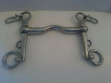 Sliding Cheek Ported Weymouth curb bit lightweight show pony 4" (713)