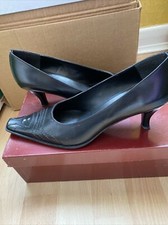 ROBERTO VIANNI Vintage EU 38 UK SIZE 5  BLACK LEATHER COURT Shoes New With Box