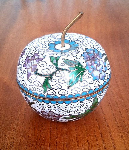 Chinese cloisonne apple shaped