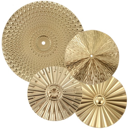 Golden metal wall - golden,