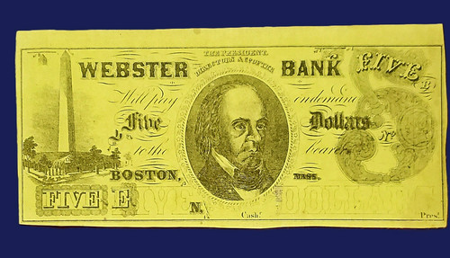 1853 webster bank boston - 1853-65, $5