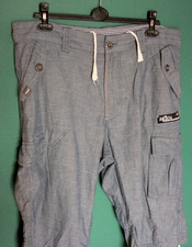 Mens Cargo Shorts Blue 100%