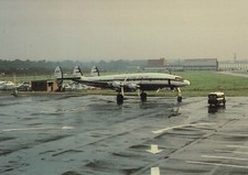 AMERICAN FLYERS AIRLINE LOCKHEED CONSTELLATION GATWICK AIRPORT AIRCRAFT POSTCARD