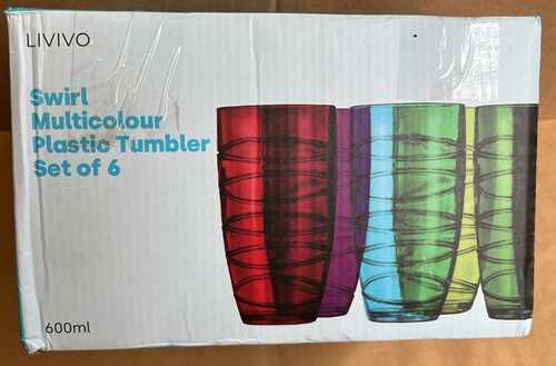 Plastic tumblers multicolor - tumblers,