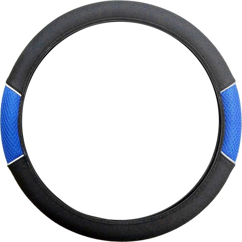 Blue black steering wheel - black,