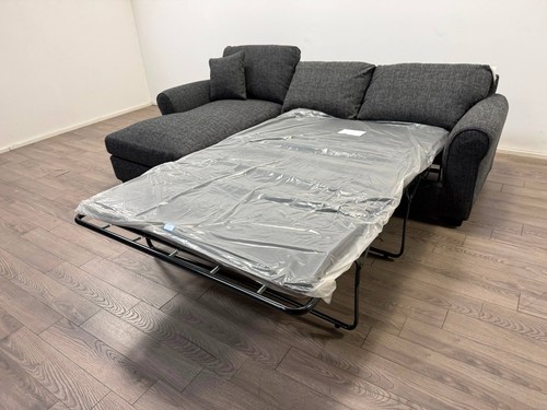 Lisbon charcoal fabric left - charcoal,