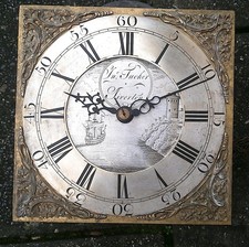 John Tucker of Tiverton, 30 HR LONGCASE CLOCK DIAL+movent 1 INCH C 1750