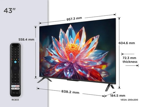 Tcl t6c inch qled - 43, 4k