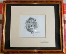 David Shepherd signed lion