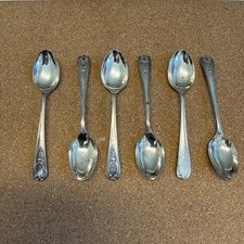Antique Set Of 6 Silver Plated