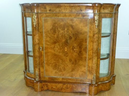 Antique burr walnut - , inlaid