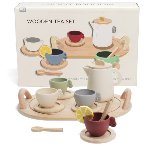 Wooden tea party set rex - set,