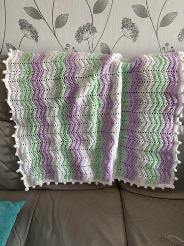 Hand crochet baby blanket - hand,