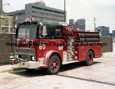 Chicago IL Fire Truck Mack Engine 60 Photograph Print 8.5x11"