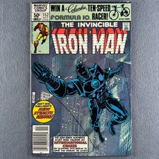 🔑 IRON MAN #152 High Grade (1981 Bronze Age Marvel) Newsstand 1st Stealth Armor