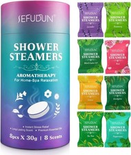Sefudun Shower Steamers 8 Pack Aromatherapy Bath Bombs Essential Oils *4 for 3*