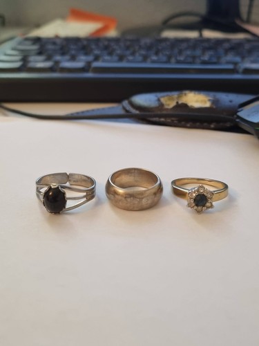 Rings job lot silver gold - job, &
