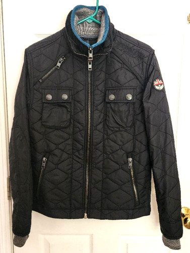 Men superdry black quilted - superdry,