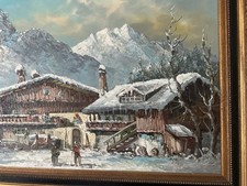 Superb Pallete Knife Style Oil Painting On Canvas Signed