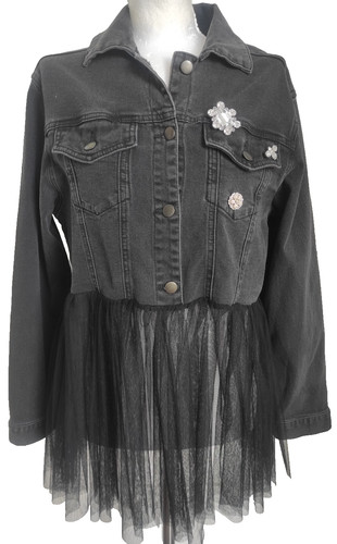 Zara woman tulle - peplum, denim