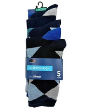 Mens M&S Socks 5 Pairs Cool &