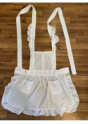 Full apron white ruffles lil - white,