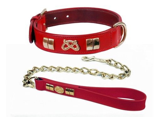 Staffy leather small dog - small,