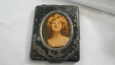 Art Deco Art Nouveau Victorian Metal Match Box Case Lady Chicago Lumber Coal Aei