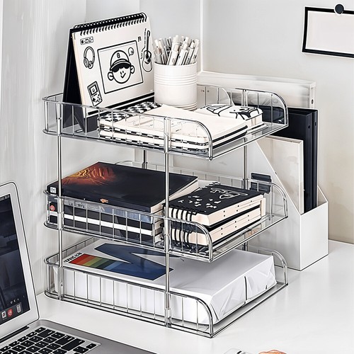 Tier clear file rack - 2-4,