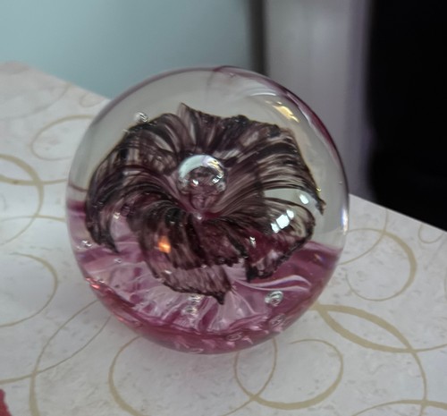 Vtg caithness flower glass - caithness,