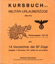 Deutsche Reichsbahn timetable Military Leave; Special Campaign 1937 REPRINT 1974