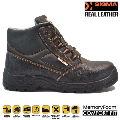 Mens leather safety - leather, steel