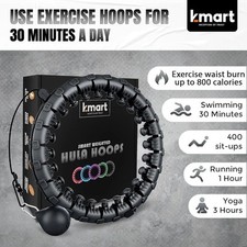 K-MART Smart Hula Ring Hoops, Weighted Hula Circle 24 Detachable Fitness Ring